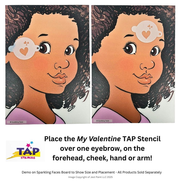 TAP 057 Face Painting Stencil - My Valentine