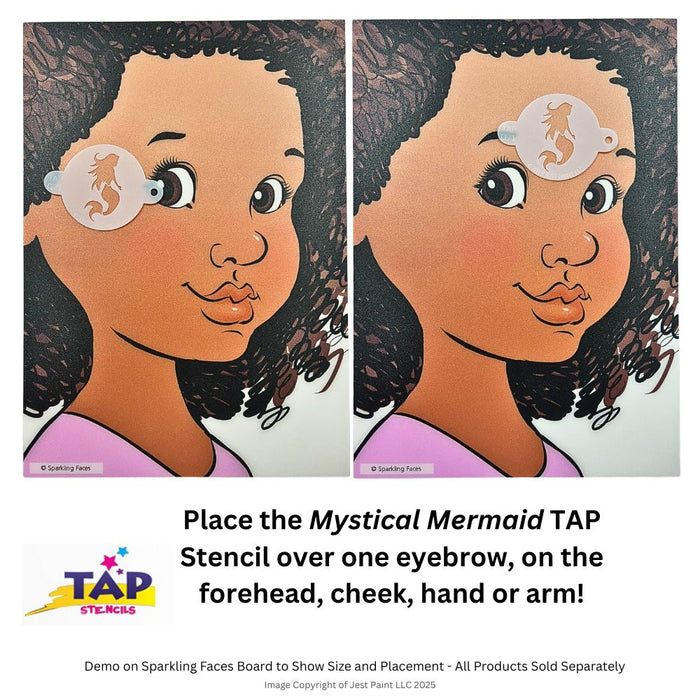 TAP 091 Face Painting Stencil - Mystical Mermaid