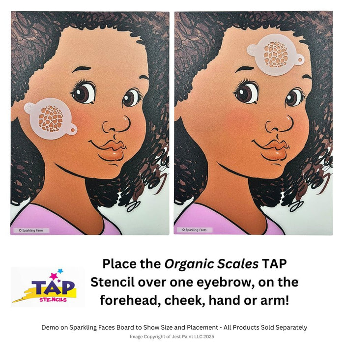 TAP 016 Face Painting Stencil - Organic Scales