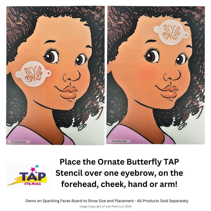 TAP 064 Face Painting Stencil - Ornate Butterfly