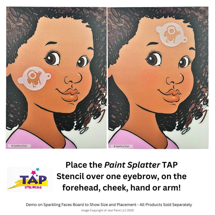 TAP 050 Face Painting Stencil - Paint Splatter