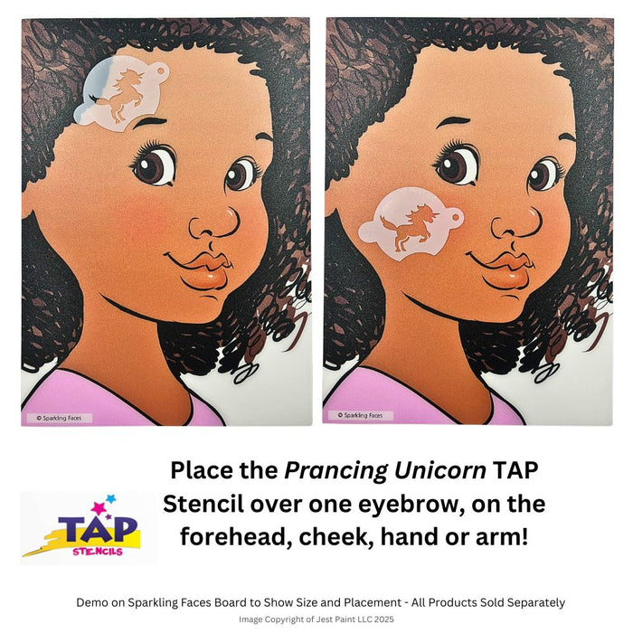 TAP 088 Face Painting Stencil - Prancing Unicorn