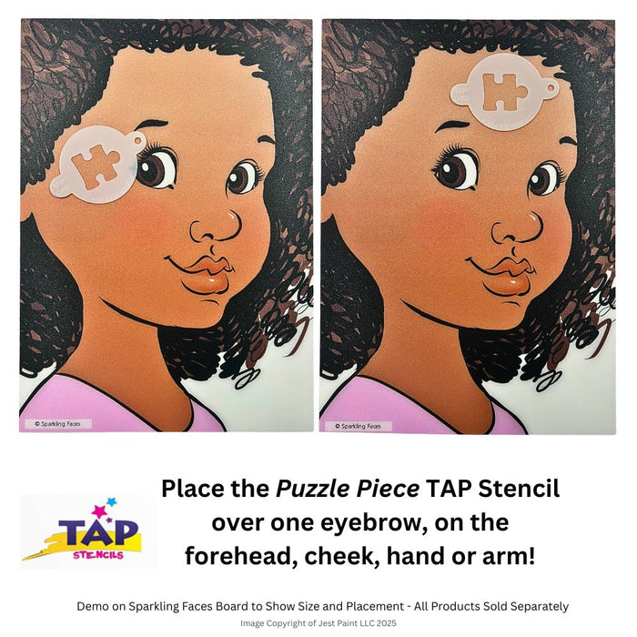 TAP 040 Face Painting Stencil - Puzzle Piece