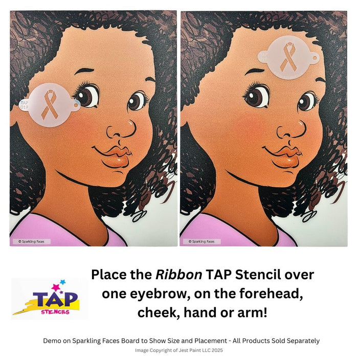 TAP 019 Face Painting Stencil - Ribbon