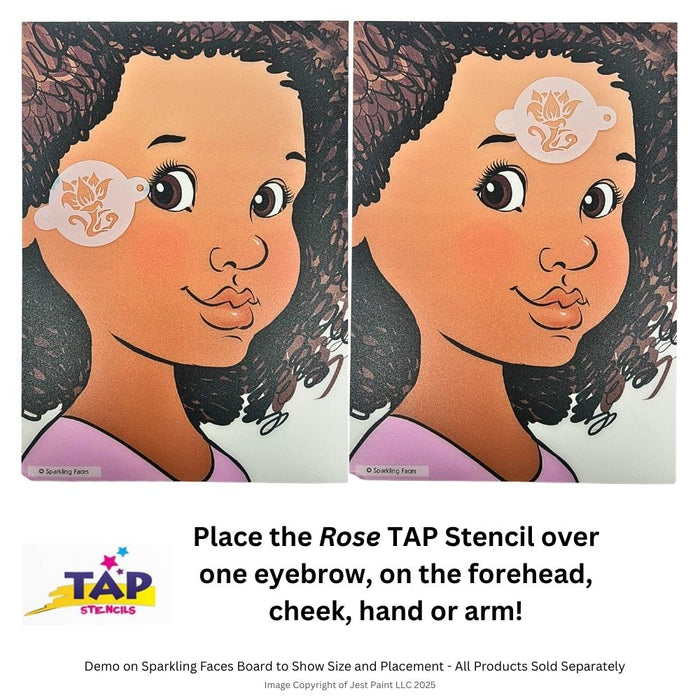 TAP 067 Face Painting Stencil - Rose