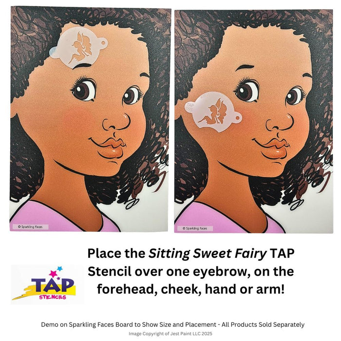 TAP 095 Face Painting Stencil - Sitting Sweet Fairy