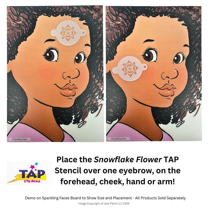 TAP 081 Face Painting Stencil - Snowflake Flower - While Supplies Last!