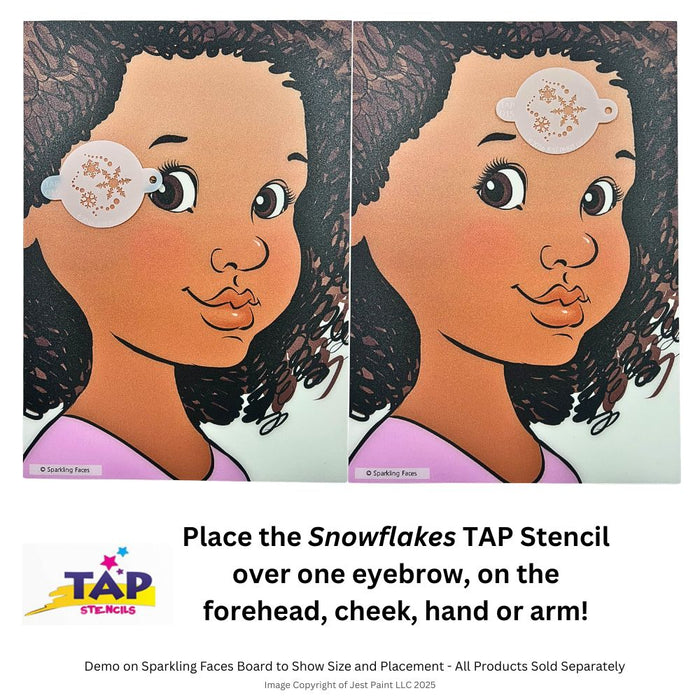 TAP 015 Face Painting Stencil - Snowflakes