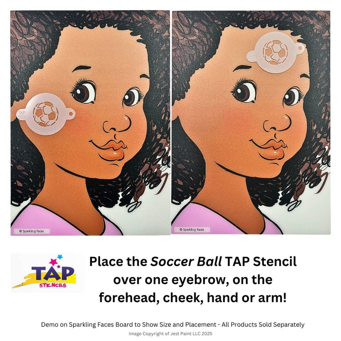 TAP 020 Face Painting Stencil - Soccer Ball