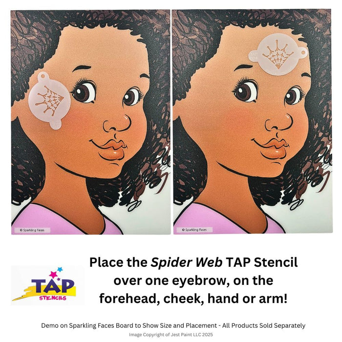 TAP 024 Face Painting Stencil - Spider Web