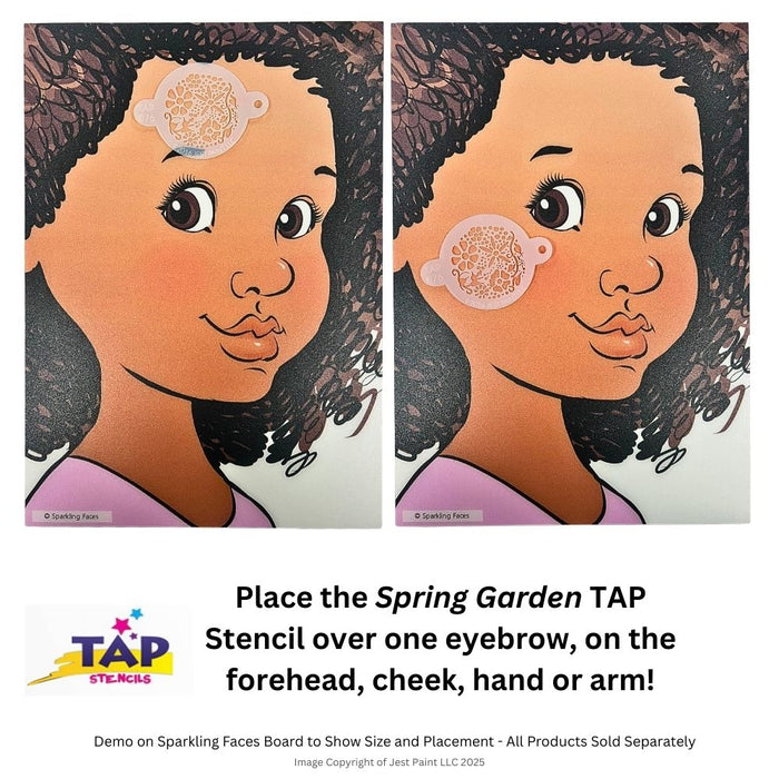 TAP 076 Face Painting Stencil - Spring Garden