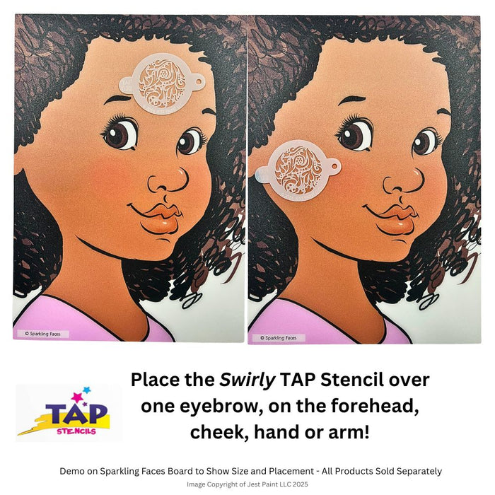 TAP 022 Face Painting Stencil - Swirly