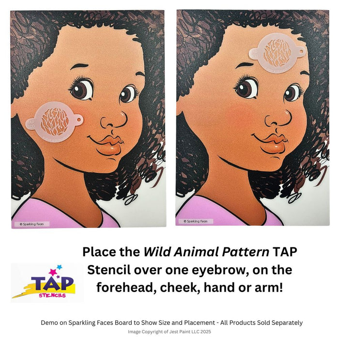 TAP 100 Face Painting Stencil - Wild Animal Pattern