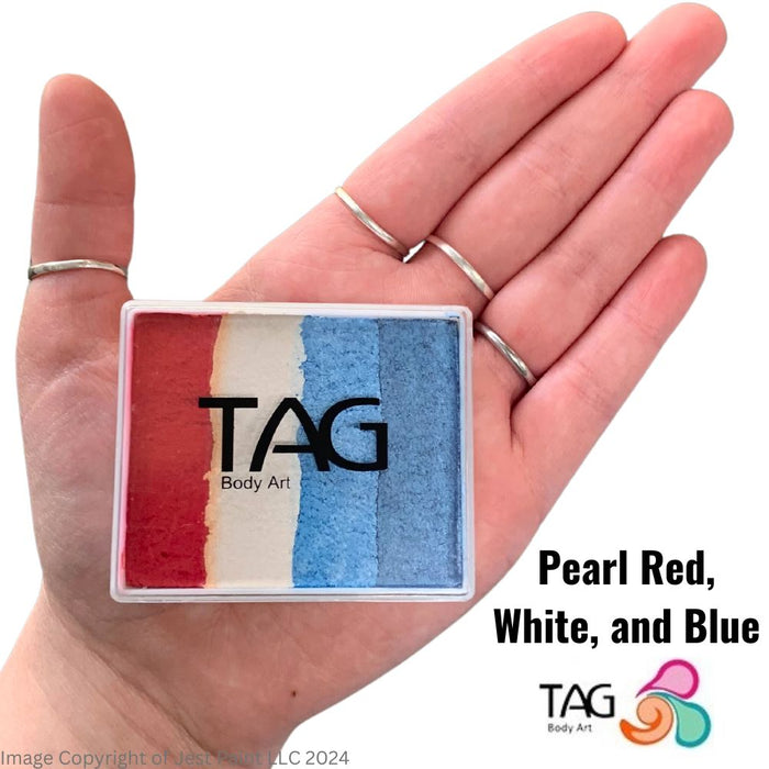 TAG Face Paint Base Blender- EXCL Big Pearl Red White and Blue 50gr   #48