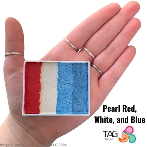 TAG Face Paint Base Blender- EXCL Big Pearl Red White and Blue 50gr   #48