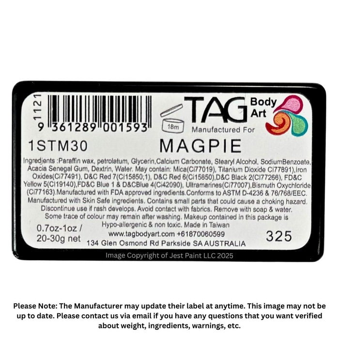 TAG Face Paint |  1 Stroke - Magpie   #7