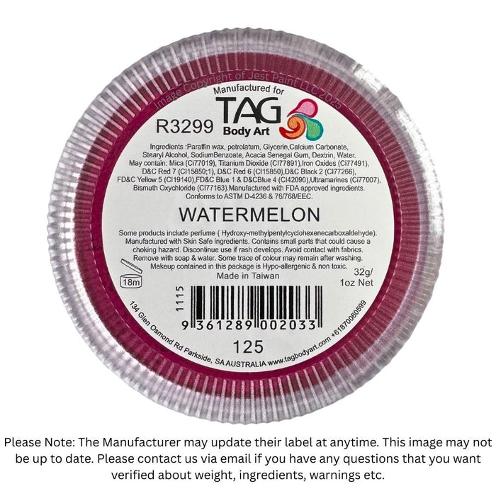 TAG Face Paint - Regular Watermelon  32g
