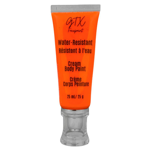 GTX Face Paint | Silicone Based Water Resistant Cream - Neon Tangelo Orange 25ml Easy Squeezy Tube(SFX - Non Cosmetic)