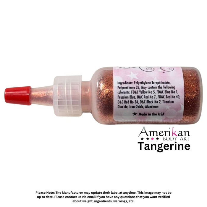 Amerikan Body Art | Face Paint Glitter Poof - Opaque Tangerine (1/2oz) #3