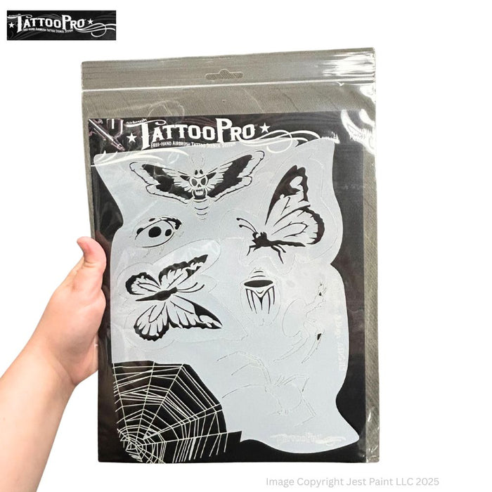 Tattoo Pro 113 - Body Painting Stencil - Butterfly & Bugs