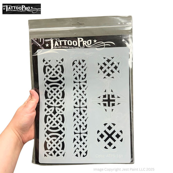 Tattoo Pro 146 - Body Painting Stencil - Celtic