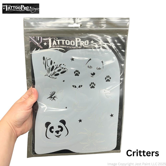 Tattoo Pro KIDS - KDS1 - Body Painting Stencil - Critters