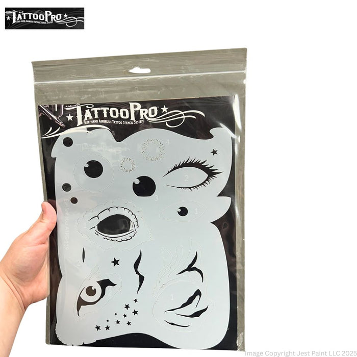 Tattoo Pro 119 - Body Painting Stencil - Eye See You