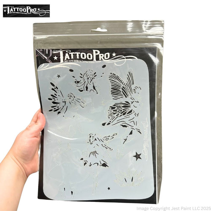 Tattoo Pro 157 | Air Brush Body Painting Stencil - Fairies
