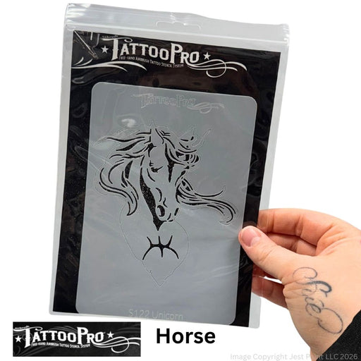 Tattoo Pro  | Body Painting Stencil - SINGLES Horse - S122