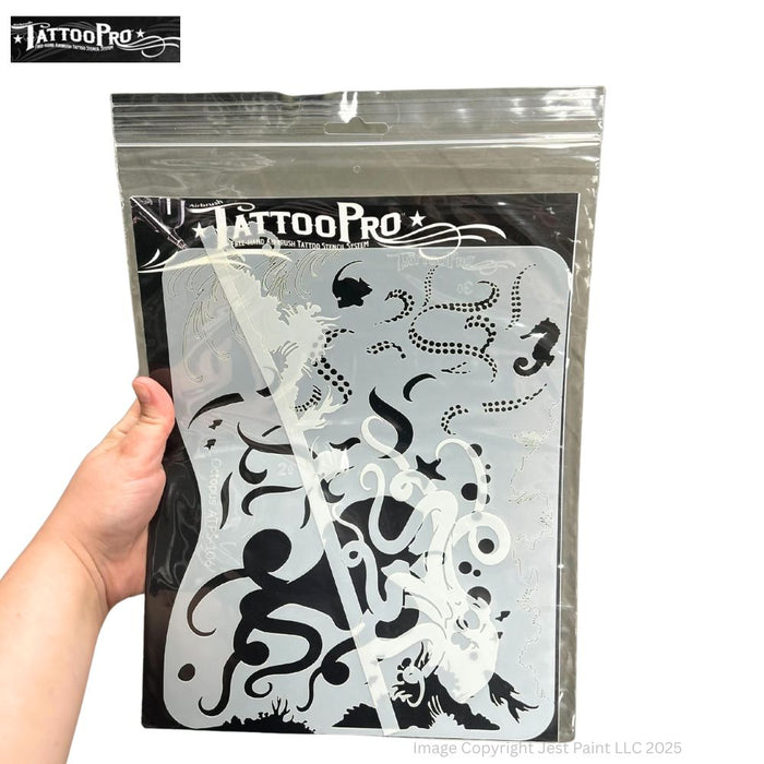 Tattoo Pro 106 - Body Painting Stencil - Octopus
