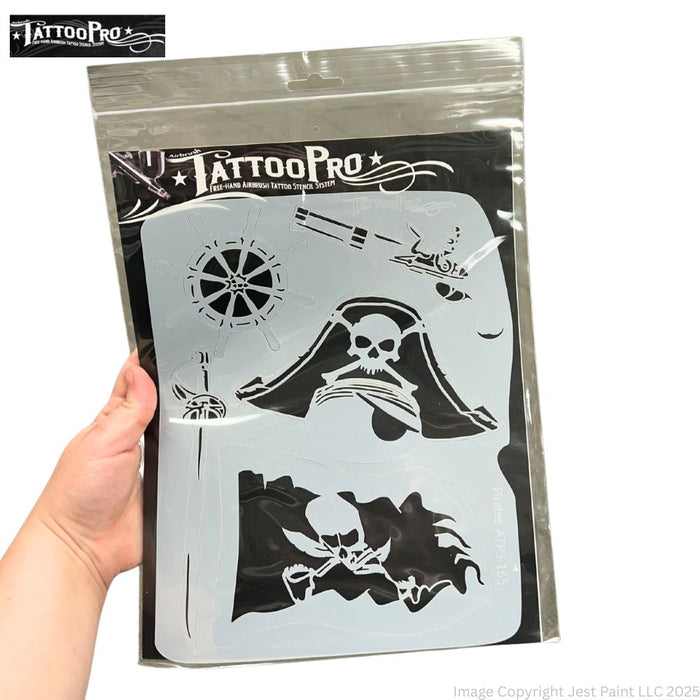 Tattoo Pro | Air Brush Body Painting Stencil - PIRATES