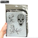 Tattoo Pro | Air Brush Body Painting Stencil - SKULL AND FLOWERS 194