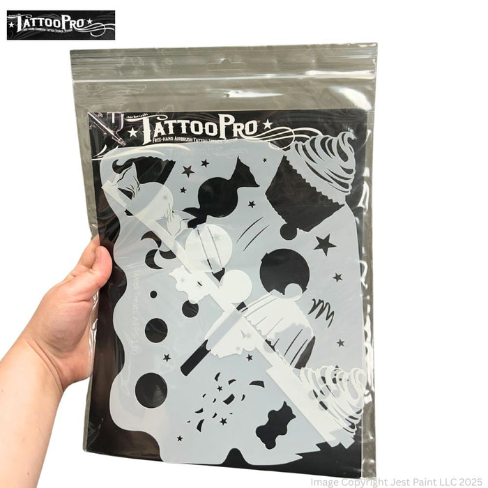 Tattoo Pro 110 - Body Painting Stencil - Sweet Treats