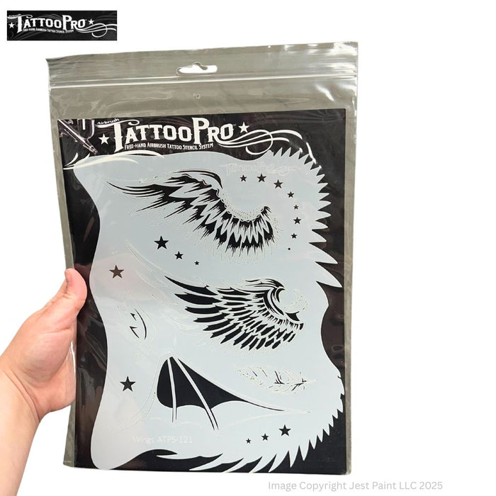 Tattoo Pro 121 - Body Painting Stencil - Wings