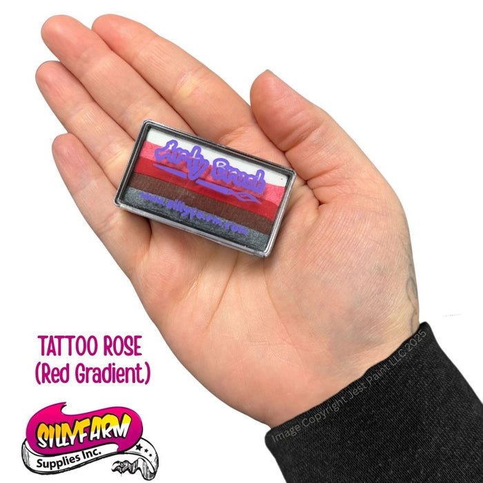 Silly Farm Face Paint | Arty Brush Cake - New Version! - TATTOO ROSE (Red Gradient) 28gr  #33