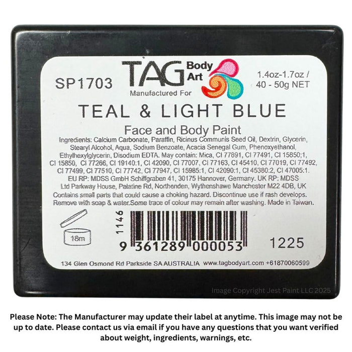 TAG Face Paint Split - Teal and Light Blue 50gr  #4