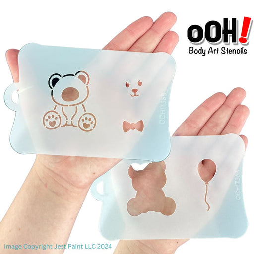 Ooh! Face Painting Stencil Set | Teddy Bear (T56) - While Supplies Last!