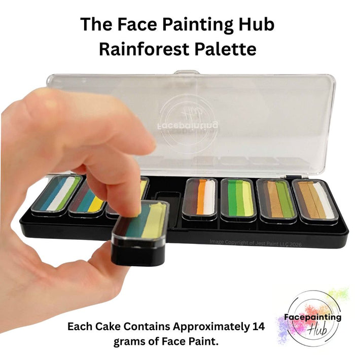 Facepainting Hub | Face Painting Palette |  RAINFOREST PALETTE  (8 x 14gr)