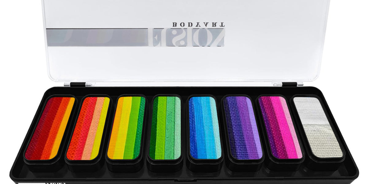 フェイスパウダー rainbow Fusion Body Art | Face Painting Palette | Thin Strokes - RAINBOW