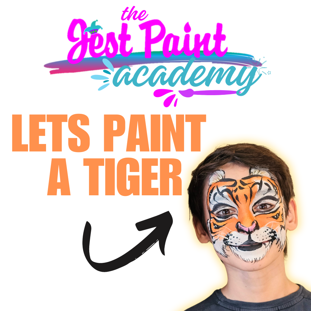 Face Painting Class Intermediate Level Tiger (24 minutes long