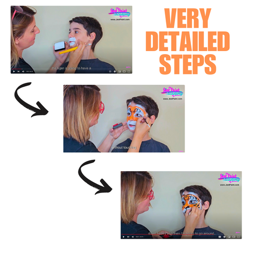 Face Painting Class - Intermediate Level | Tiger (24 minutes long)