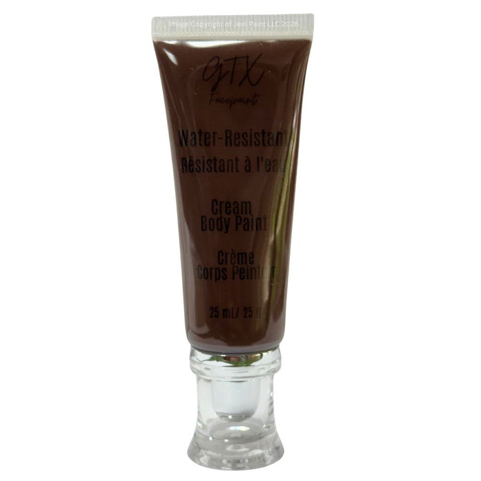 GTX Face Paint | Silicone Based Water Resistant Cream  - Toasted Coconut Brown - 25ml Easy Squeezy Tube