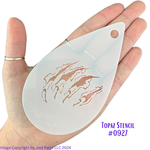 Topaz Stencils | Face Painting Stencil - Claws (0927)