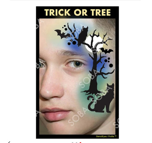 Stencil Eyes / Profiles - Face Painting Stencil - Trick or Tree