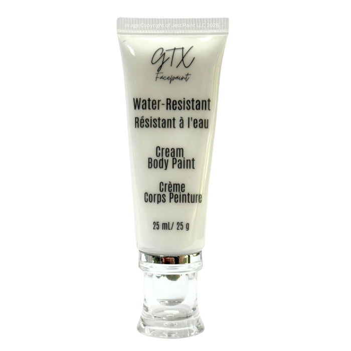 GTX Face Paint | Silicone Based Water Resistant Cream - True White - 25ml Easy Squeezy Tube