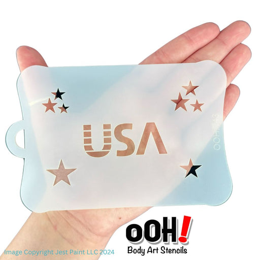 Ooh! Face Painting Stencil | USA Patriotic (T43)