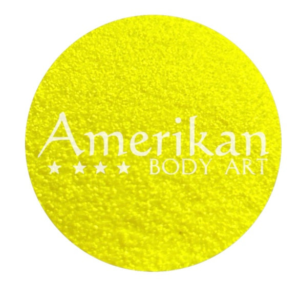 Amerikan Body Art | Face Paint Glitter Poof - Yellow UV Powder (1/2oz) #36