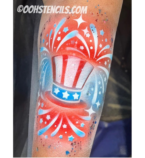 Ooh! Face Painting Stencil | Uncle Sam Top Hat (T41)