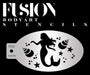 Fusion Body Art | Face Painting Stencil - Underwater Mermaid FS13