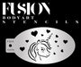 Fusion Body Art | Face Painting Stencil - Unicorn In Love FS04